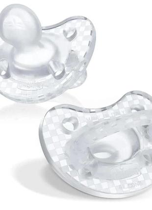 Пустушка силіконова 2-6 міс (2 шт) physioforma crystal chicco 73088.31