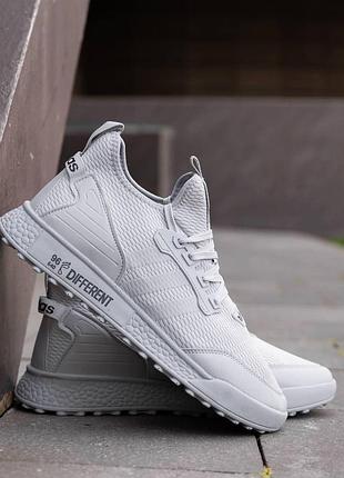 Мужские замшевые кроссовки adidas different серые повседневные легкие кросы адидас мужская обувь на лето