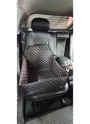 Автогамак для перевезення собак у машині автокрісло чохол автокошик розмір 45*43 см нитка синій
