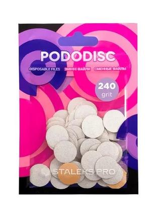 Сменные файлы для педикюрного диска staleks pro pododisk, pdf-15-240w, размер s, 240 грит, 50 шт