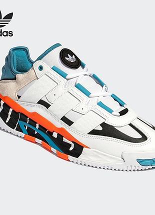 Оригинальный женский кроссовки adidas niteball cloud white / solar red