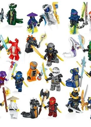 Конструктор набір фігурки чоловічки ниндзяго ніндзя ninjago 24 штуки для лего