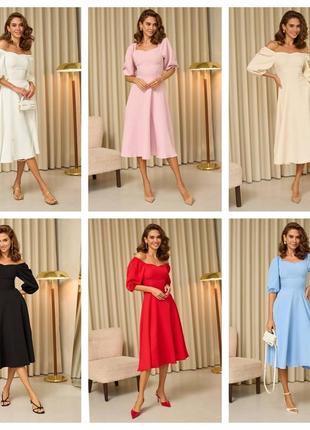 Сукня довжини міді, класичний та безпрограшний  варіант на будь-який випадок.