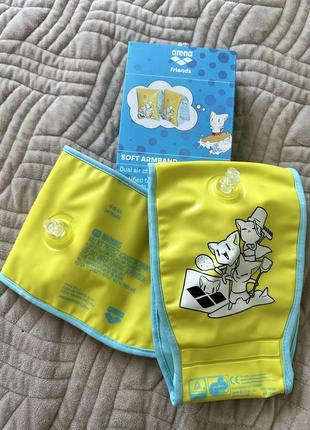 Нарукавники arena friends soft armband жовті від 3 до 6 років