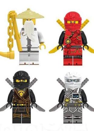 Конструктор фігурки чоловічки ніндзя ninjago 8 шт для лего