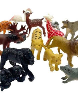 Дитячий набір тварин "animal kingdom" 9618-32 12 шт, від 4 см