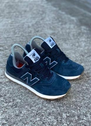 Мужские кроссовки nb 574 из замши , весна-осень, размер 41-45