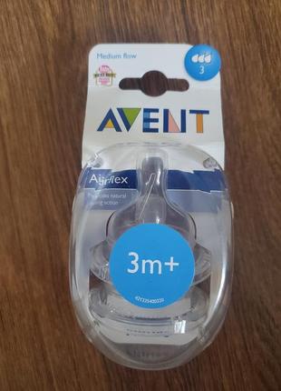 Соска среднего потока avent airflex 3+