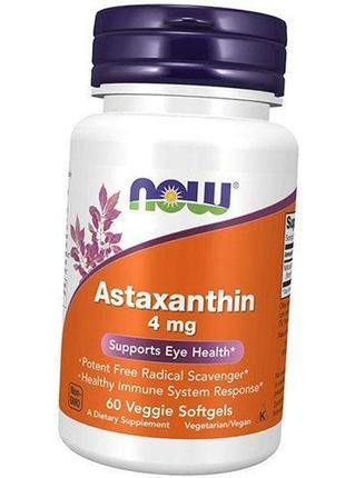 Астаксантин, astaxanthin 4 veggie, now foods 60вег.гелкапс (70128037)