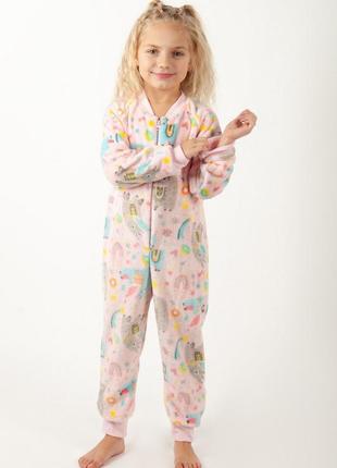 Махровый комбинезон кигуруми, комбез плюшевый на молнии, ромпер детский теплый махра велсофт, пижама цельная махровая