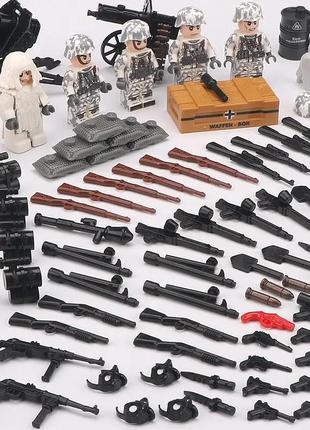 Фигурки спецназ вермахт сс вторая мировая война немцы зимний камуфляж конструктор для лего
