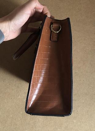 Сумка сумочка коричневая большая офисная базовая трапеция торба новая тоут шопер келли саквояж zara5 фото