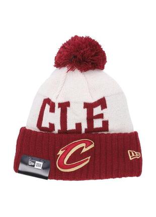 Мужская шапка pom pom nba draft knit clecav chrome white/original team colors