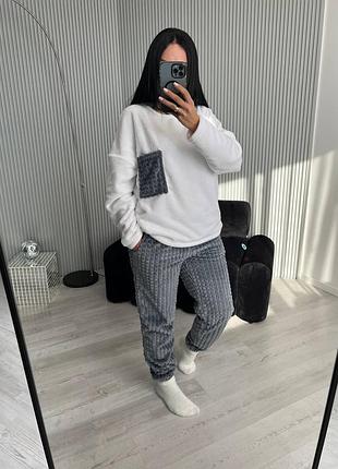 Домашній теплий костюм/піжама 
модель: 589