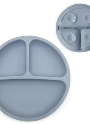 Силіконова секційна тарілка для прикорму з присосками