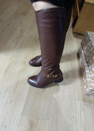 Сапожки, сапоги зимние, кожаные