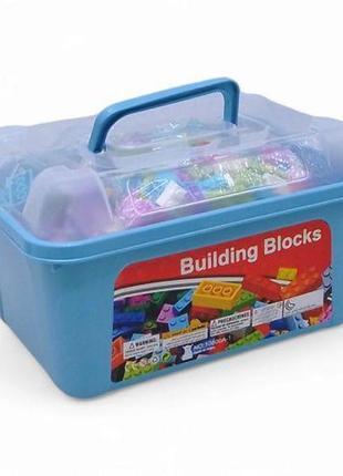 Конструктор пластиковий building blocks, 1000 деталей (блакитний)