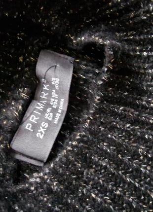Светр теплий чорний з люрексом primark
