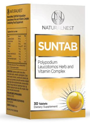 Диетическая добавка naturalnest для защиты кожи от солнца suntab 30 таблеток