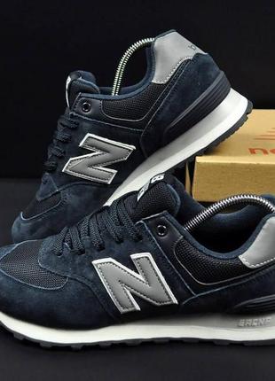 Кросівки чоловічі new balance 574 blue & white