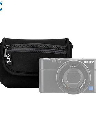 Защитный футляр - чехол jjc oc-r1bk для камер sony rx100, rx100 ii, rx100 iii, rx100 iv, rx100 v, rx100 iv