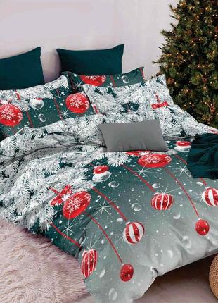 Комплект постельного белья новогодние игрушки
