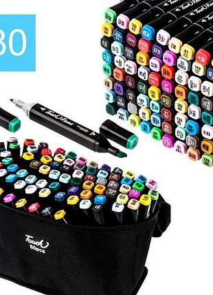 Набор маркеров для рисования touch 80 шт двусторонние профессиональные фломастеры для...