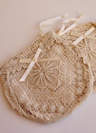 Мешочки кружевные hand made, новые, кипр, 2 шт