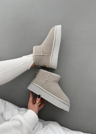 Угги угги женские серые замшевые весенние зимние зимние теплые ugg ultra mini platform