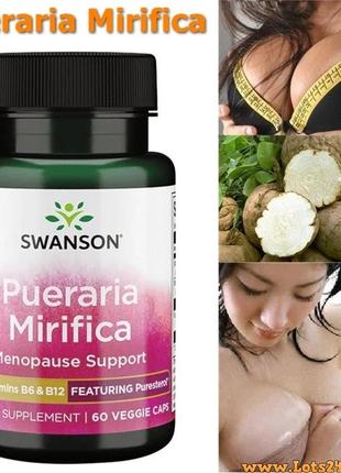 Pueraria mirifica - капсулы для увеличения груди с витамином b6 и b12