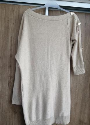 Теплое асимметричное платье/ платье с золотыми пуговицами. matalan. Англия.