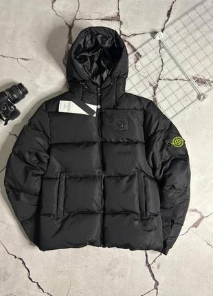 Зимняя мужская куртка пуховик тепла stone island