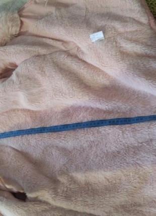 Куртка парка розовая с эко мехом на девочку