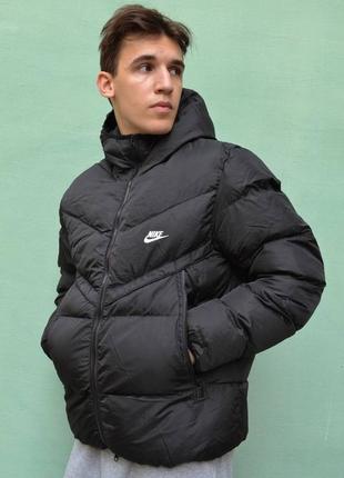 Зимняя мужская куртка пуховик тепла nike storm fit
