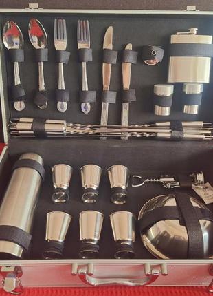 Шикарний набір туристичний для пікніка на 6 персон silk route