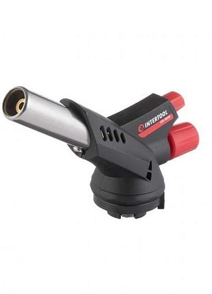 Пальник газовий, п'єзозапалювання, регулятор intertool gb-0028