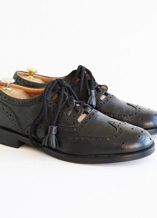 Кожаные туфли броги thistle shoes scotland размер 42.5