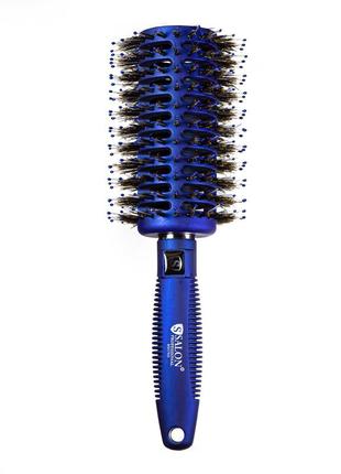 Щітка-брашинг для волосся кругла продувная salon professional 9575 g синя