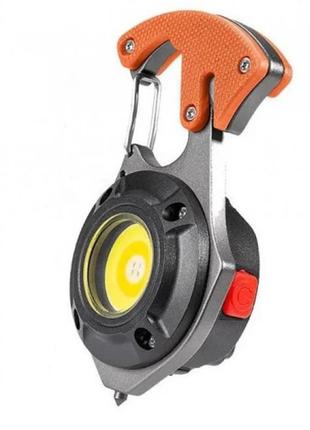 Фонарь multifunctional w5143-cob (white+yellow+red), multitool, li-ion аккум., магнит, карабин, отвертка, зу