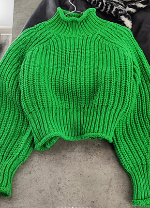 Яскравий зелений светр h&m