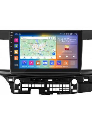 Штатная магнитола 10" lesko для mitsubishi lancer x 2007-2010 4/64gb carplay 4g wi-fi gps prime ips митцубиси