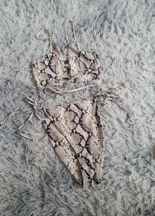 Купальник зміїний принт