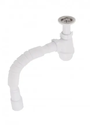 Lidz сифон для умывальника lu01 (60 06 y001 01) выпуск 70 мм без гайки, колбовый (выход гофра 40/50