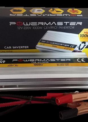 Перетворювач інвертор powermaster ac/dc 1000w 12-220v