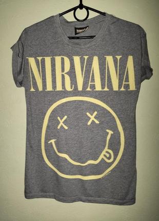 Футболка nirvana сіра мерч
