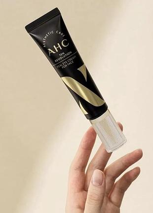 Антивіковий крем для шкіри навколо очей та обличчя ahc ten revolution real eye cream з ефектом ліфтингу