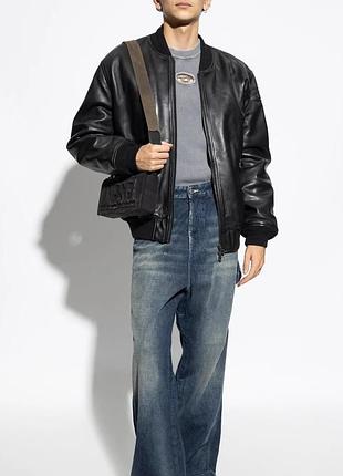 Кожаная куртка бомбер натуральная мягкая овечья кожа barneys originals