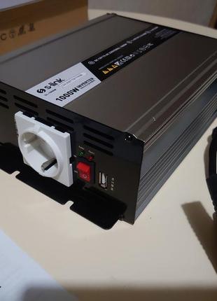 Инвертор 2000вт s-link экспортный вариант(евростандарт) для котлов,холодильников.рабочая мощн.1000w. 12/220v 8