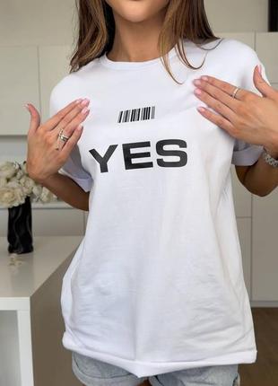 Базовая футболка с надписью yes no