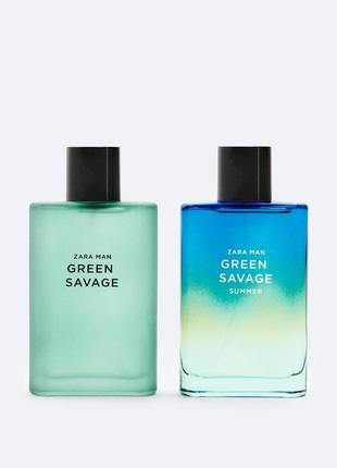 Набор парфюма zara man green savage + zara man green savage summer